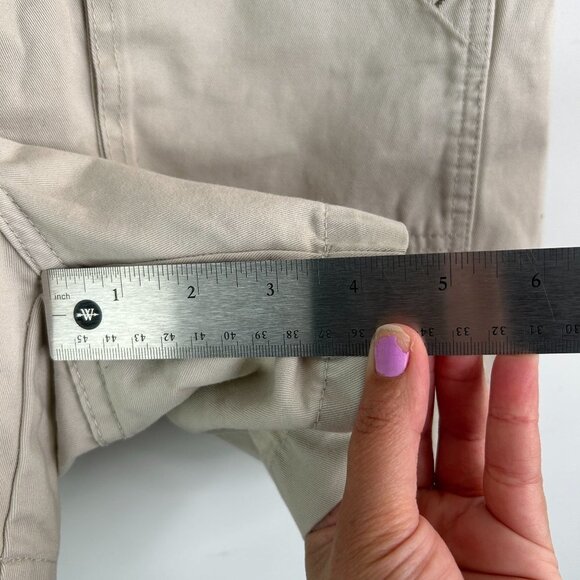 Lee Beige Twill Utility Drawstring Waist Shorts Casual Everyday - Picture 9 of 11